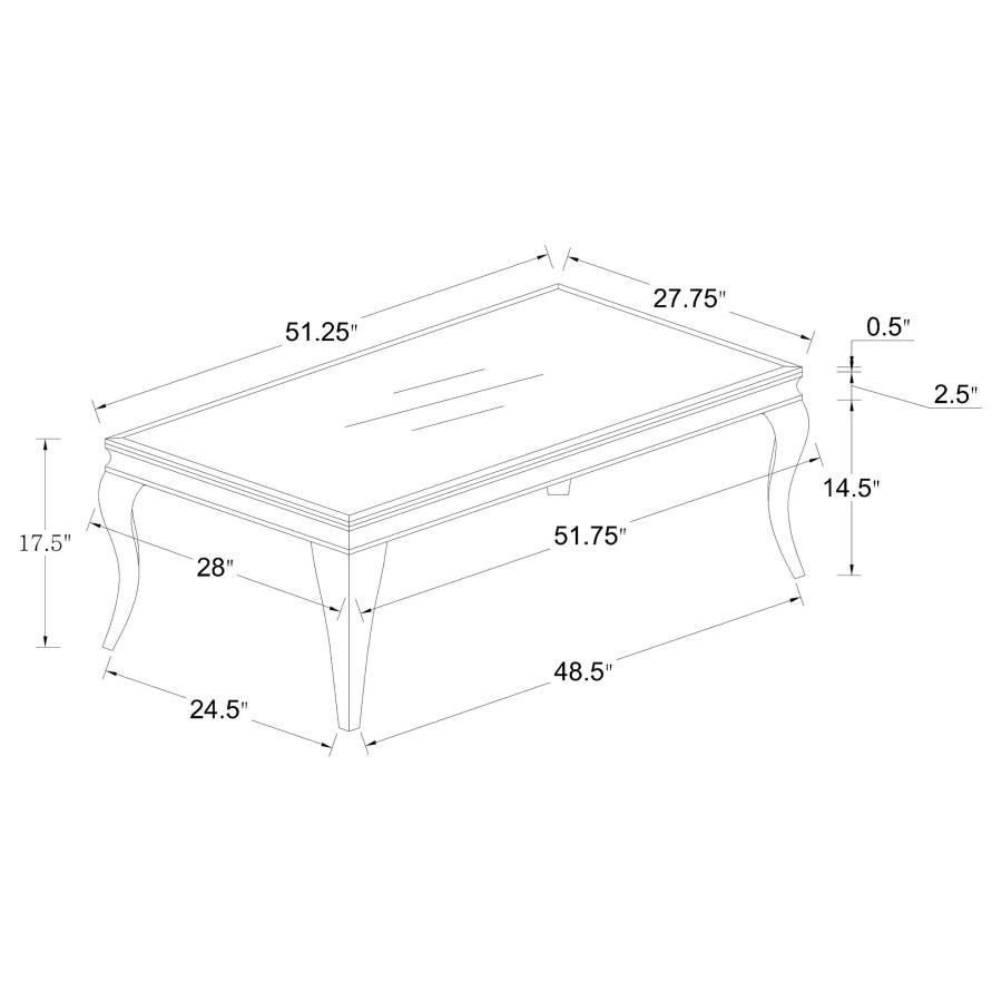 Carone - Mesa de centro rectangular