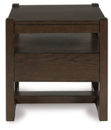 Breckington - Dark Brown - Square End Table