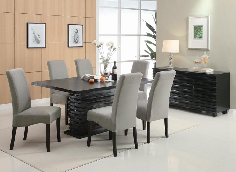 Stanton - Rectangle Pedestal Dining Table - Black