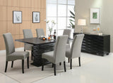 Stanton - Mesa de comedor rectangular con pedestal - Negro