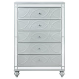 Gunnison - 5-Drawer Chest - Silver Metallic