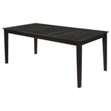 Louise - Mesa de comedor rectangular con hoja extensible - Negro