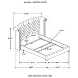 Melody - Wingback Upholstered Bed