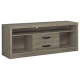 Burke - Consola de TV con 2 cajones - Madera flotante gris