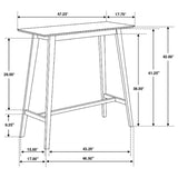 Finnick - Mesa alta rectangular - Nogal