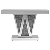 Crocus - Mesa consola rectangular - Plata