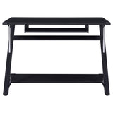 Mallet - Computer Desk With Bottom Shelf - Black