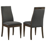 Wes - Upholstered Side Chair (Set of 2) - Gray And Dark Walnut