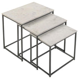 Medora - 3-Piece Nesting Table With Marble Top