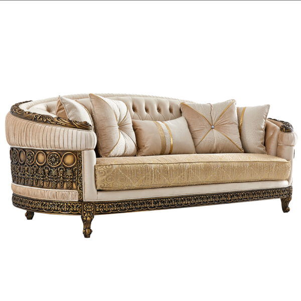 HD-9017 - Sofa - Brown / Yellow