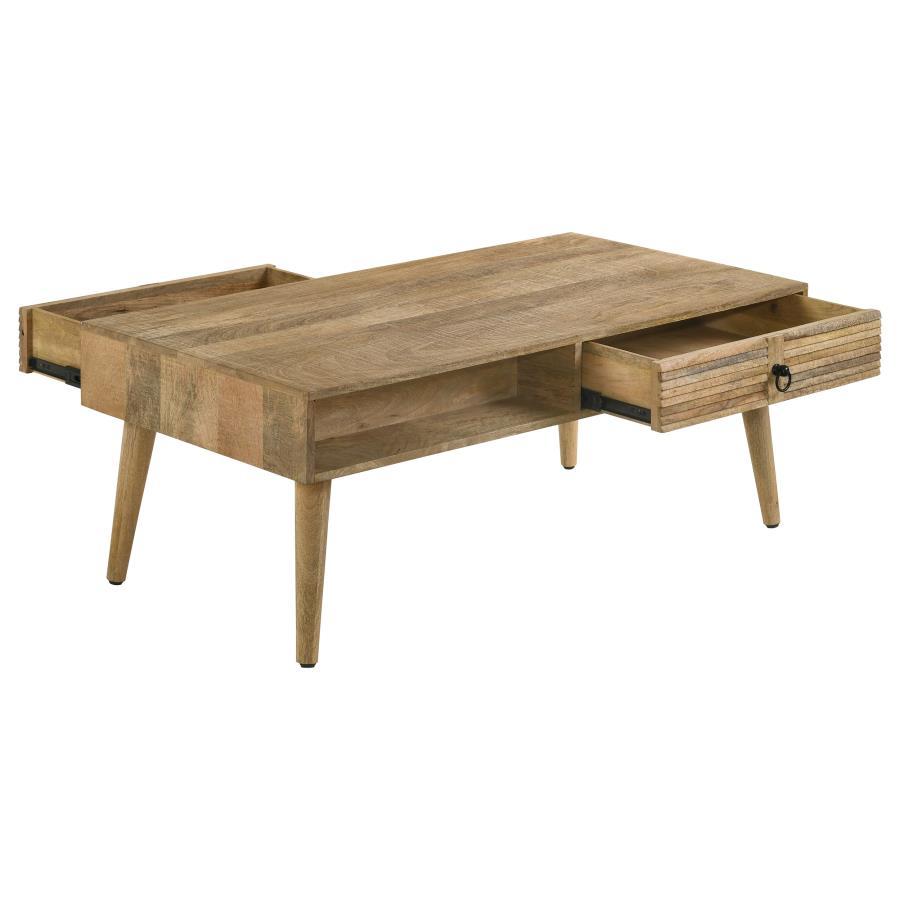 Zabel - Rectangular 1-Drawer Coffee Table - Natural