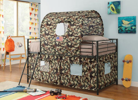 Camuflaje - Tienda Cama Loft Con Escalera - Verde Ejército