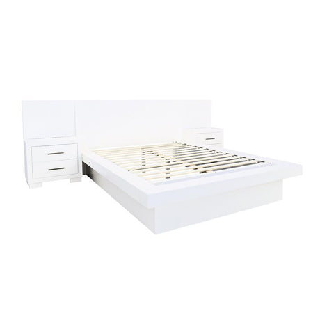 Jessica - Cama con plataforma y asiento con rieles