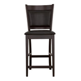 Jaden - Upholstered Counter Height Stools (Set of 2) - Black And Espresso