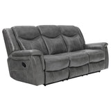 Conrad - Upholstered Motion Sofa - Cool Gray