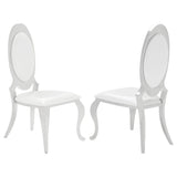 Antoine - Silla de comedor con patas curvas cromadas