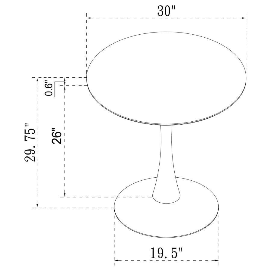 Arkell - Mesa de comedor redonda con pedestal