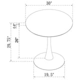 Arkell - Mesa de comedor redonda con pedestal