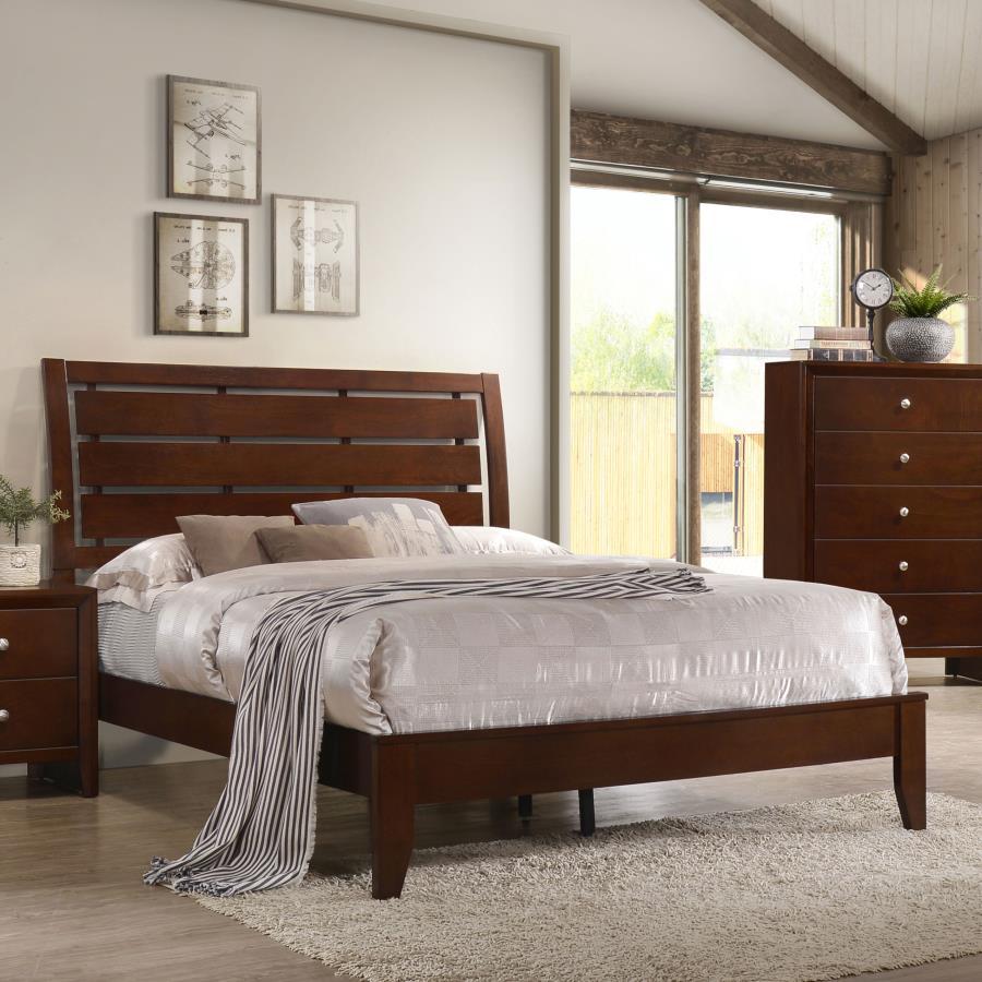 Serinity - Panel Bed with Cut-out Headboard