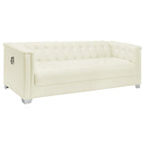 Chaviano - Tufted Upholstered Sofa Pearl White