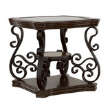 Laney - End Table - Deep Merlot And Clear