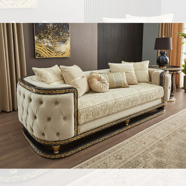 HD-9010 - Sofa - Gray / Beige