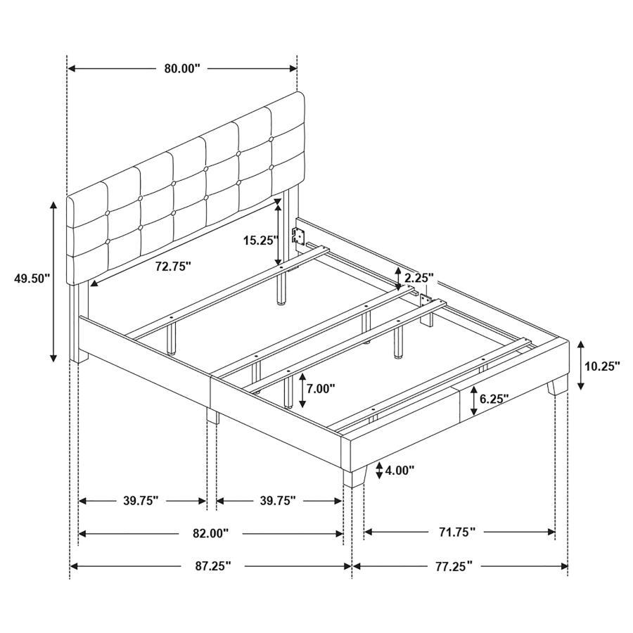 Mapes - Cama capitoné tapizada