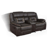 Greer - Loveseat planeador con consola