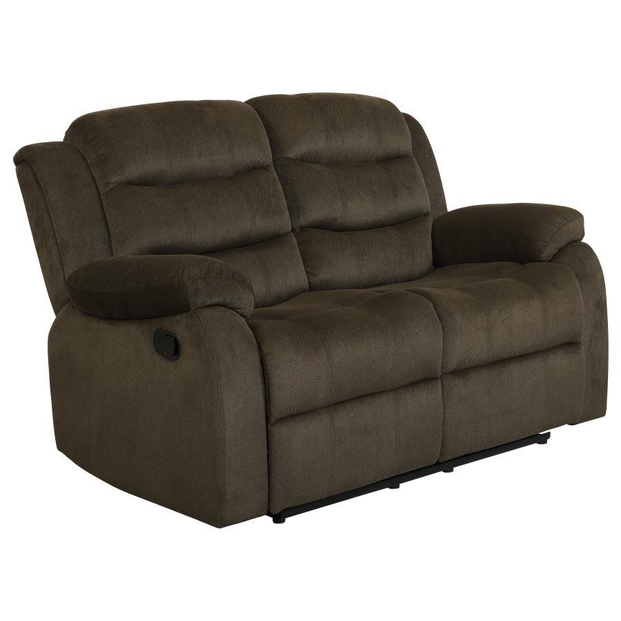 Rodman - Pillow Top Arm Motion Loveseat - Olive Brown