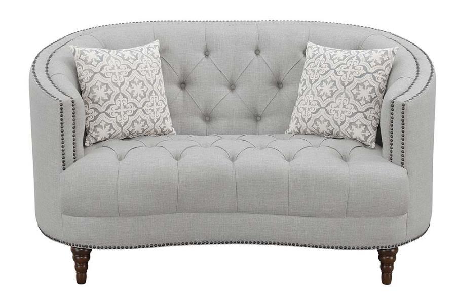 Avonlea - Loveseat tapizado con brazo inclinado