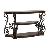 Laney - Sofa Table - Deep Merlot And Clear