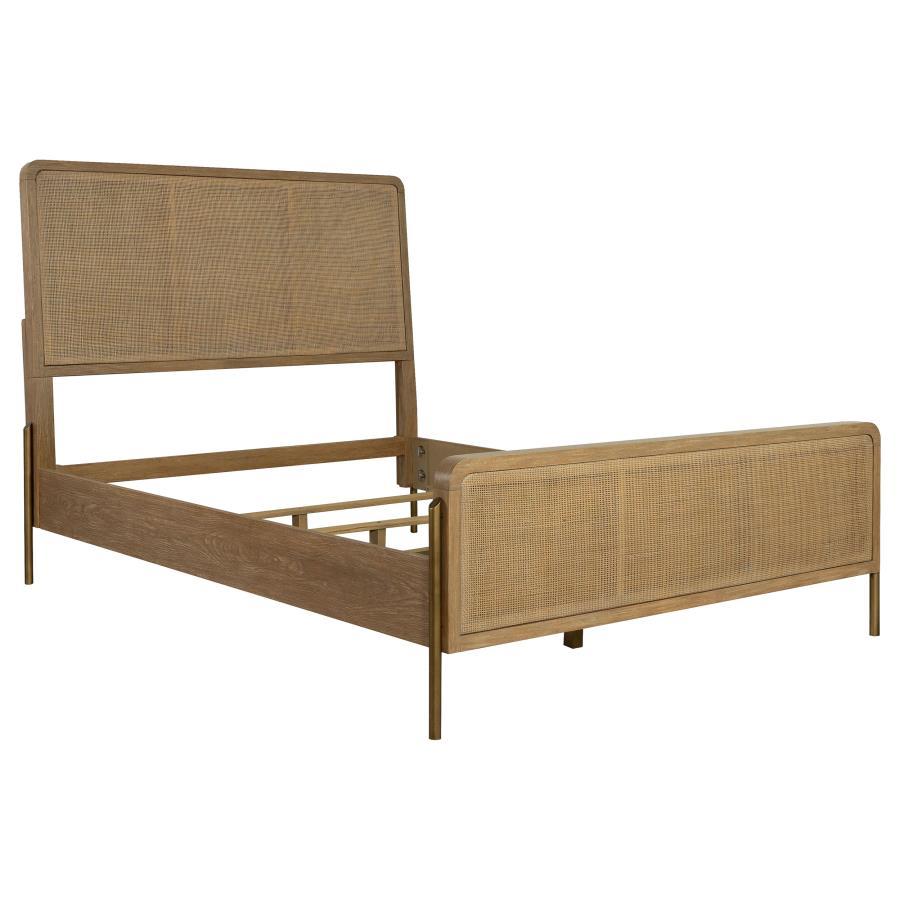 Arini - Bed With Woven Rattan Headboard