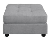 Claude - Tufted Cushion Back Ottoman - Dove