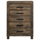 Woodmont - 5-Drawer Chest - Rustic Golden Brown