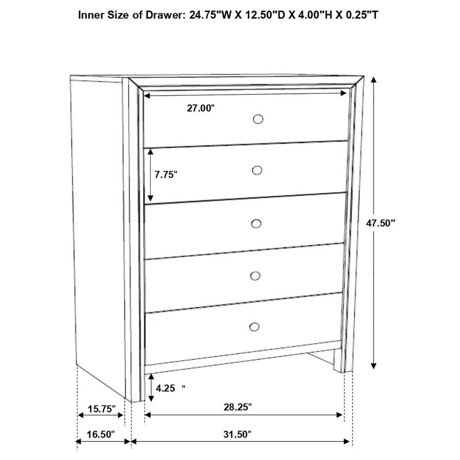 Serenity - Five-drawer Chest