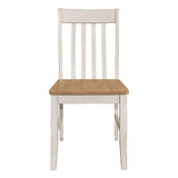 Kirby - Slat Back Side Chair (Set of 2) - Natural And Rustic Off White