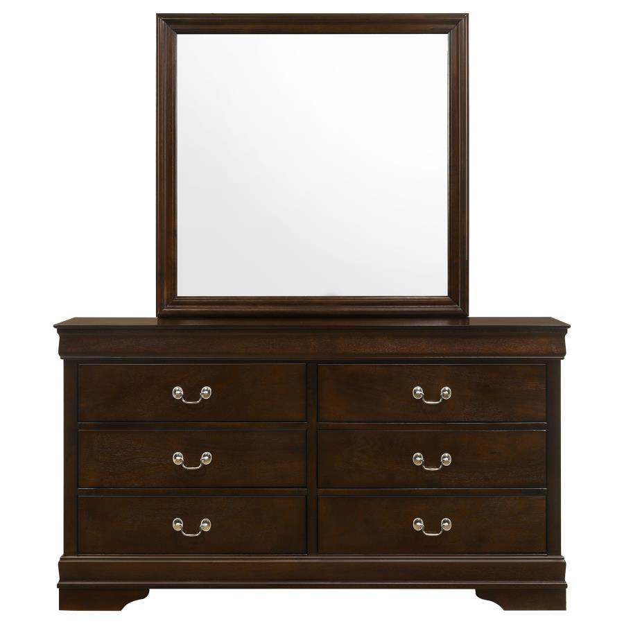 Louis Philippe - 6-drawer Dresser With Mirror