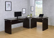 Skylar Engineered Wood L-Shape Computer Desk Cappuccino image