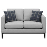 Apperson - Cushioned Back Loveseat - Light Gray