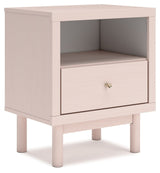 Wistenpine - Blush - One Drawer Night Stand