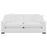 Ashlyn - Upholstered Sloped Arms Sofa - White