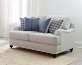 Glenn - Loveseat con brazos empotrados - Gris claro