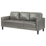 Ruth - Upholstered Track Arm Faux Leather Sofa