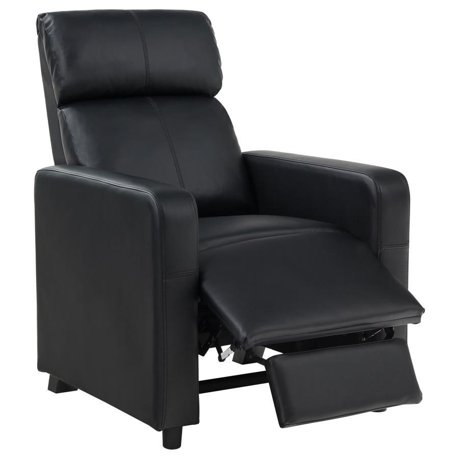 Toohey - Sillón reclinable de cine en casa con respaldo - Negro