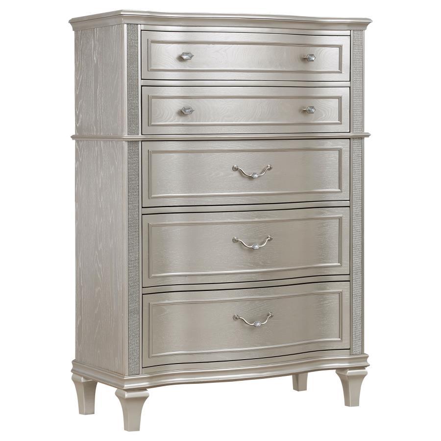 Evangeline - 6-Drawer Chest - Silver Oak