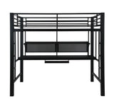 Avalon - Full Workstation Loft Bed - Black