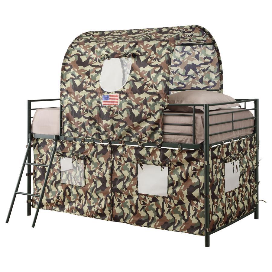 Camuflaje - Tienda Cama Loft Con Escalera - Verde Ejército