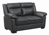 Arabella - Loveseat tapizado con cubierta tipo almohada - Gris