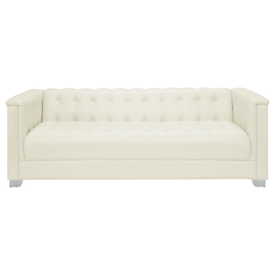 Chaviano - Tufted Upholstered Sofa Pearl White