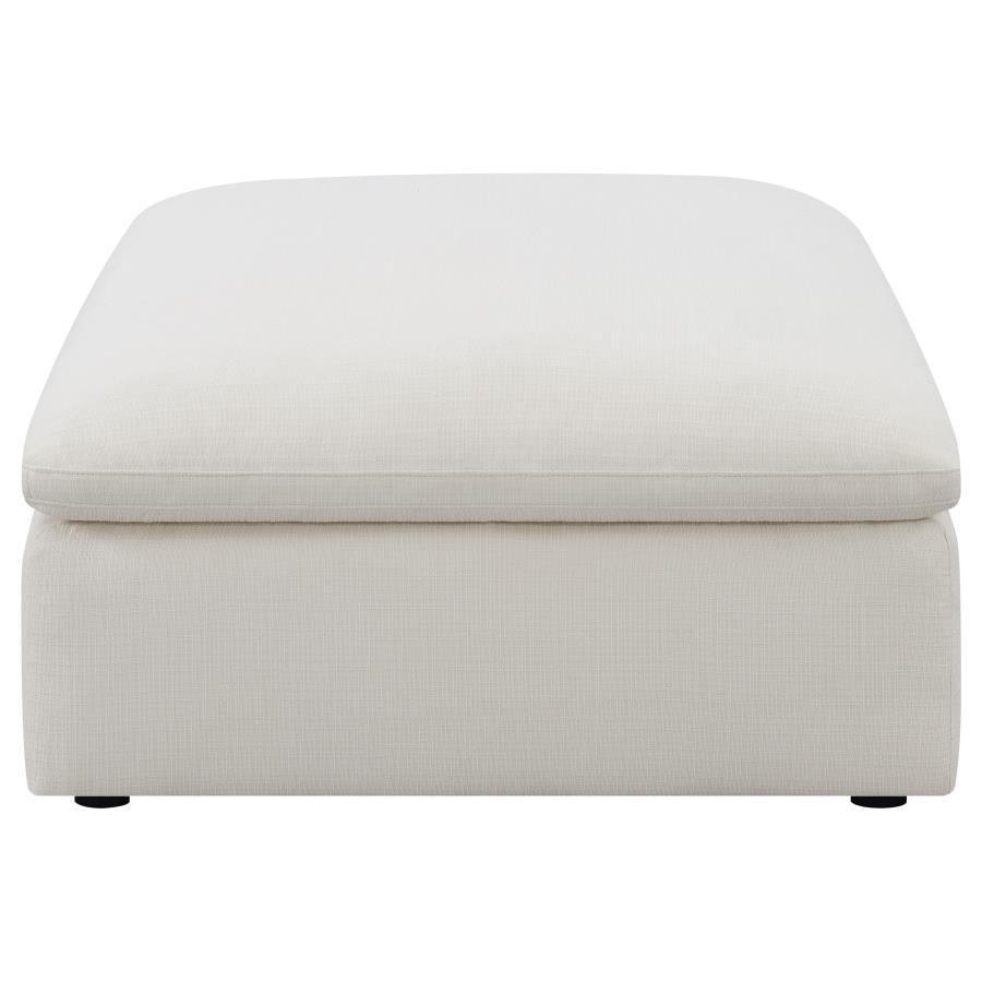 Hobson - Otomana con asiento acolchado - Blanco roto